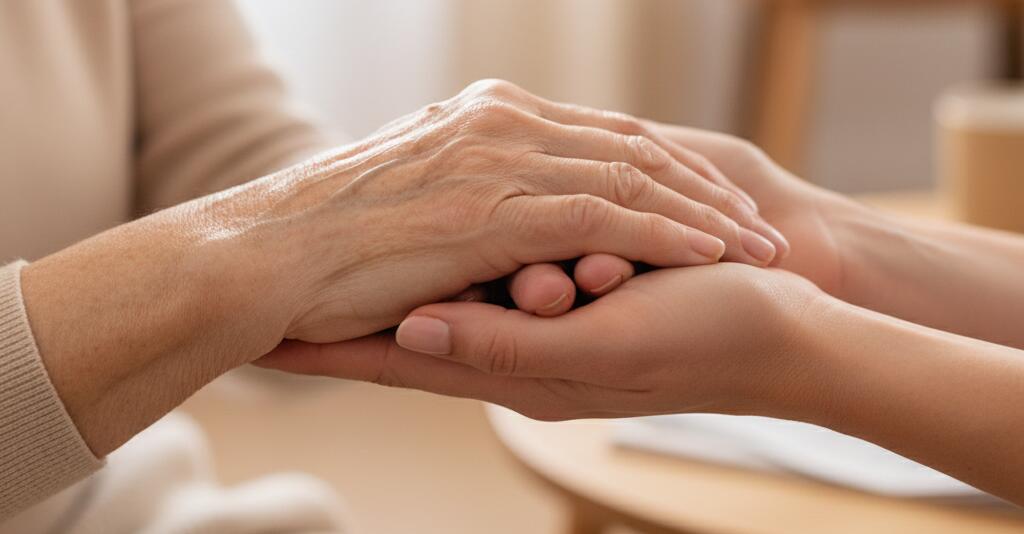 Beratungssituation am Tisch mit Dokumenten